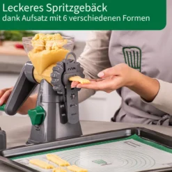 Fleischwolf mit Gebäckaufsatz, 6-teilig