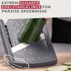 Gemüsehobel mit Restehalter Statement, grau