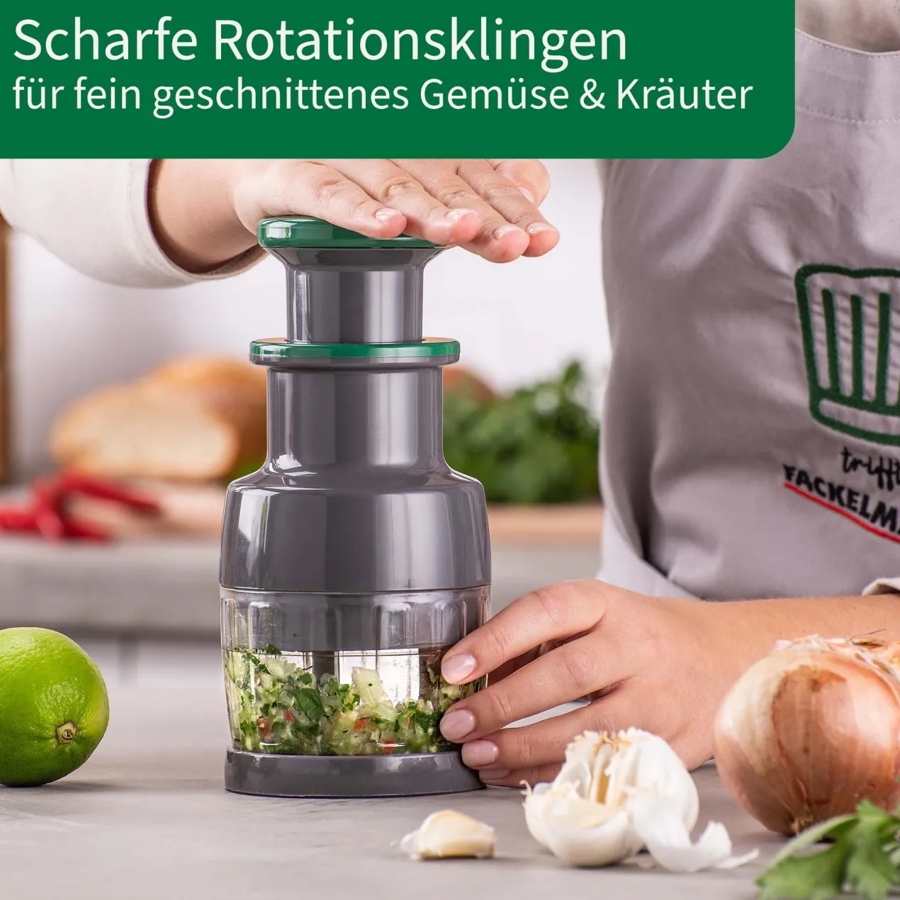 Gemüse- und Zwiebelschneider, 2-teilig