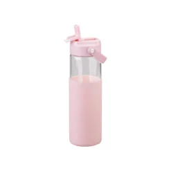 Glasflasche mit Silikonhülle Pamela Reif, 660mL, rosa
