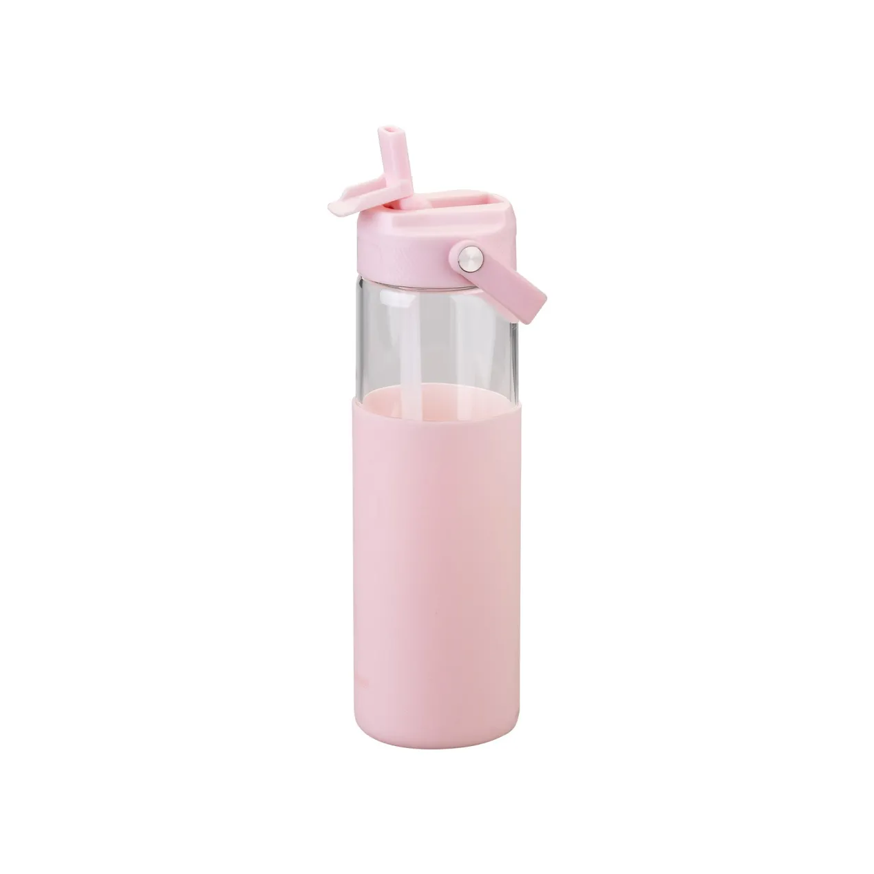 Glasflasche mit Silikonhülle Pamela Reif, 660mL, rosa