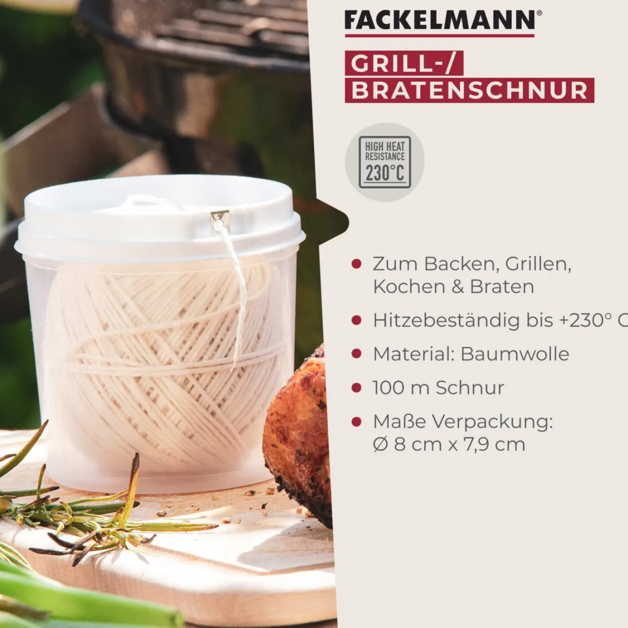 Grill-/Bratenschnur, 100m Dose