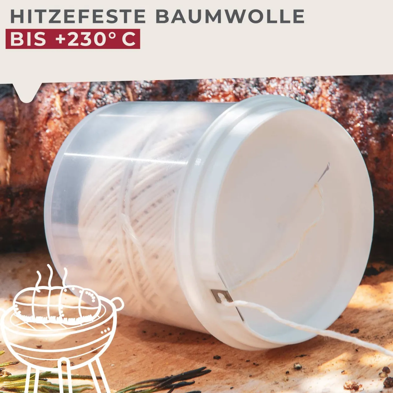 Grill-/Bratenschnur Set 2-teilig
