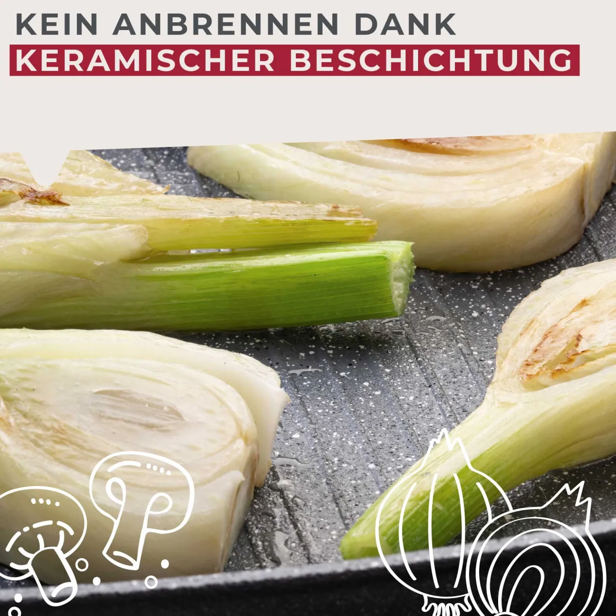 Grillpfanne Cosmo, Keramik, antihaft, Ø28cm