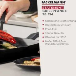Grillpfanne Statement, Keramik, antihaft, Ø28cm – 20% Rabatt mit Code: COOK20