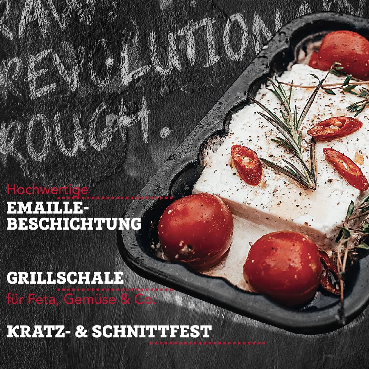Grillschale Emaille, 21x12cm