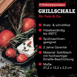 Grillschale Emaille, 21x12cm