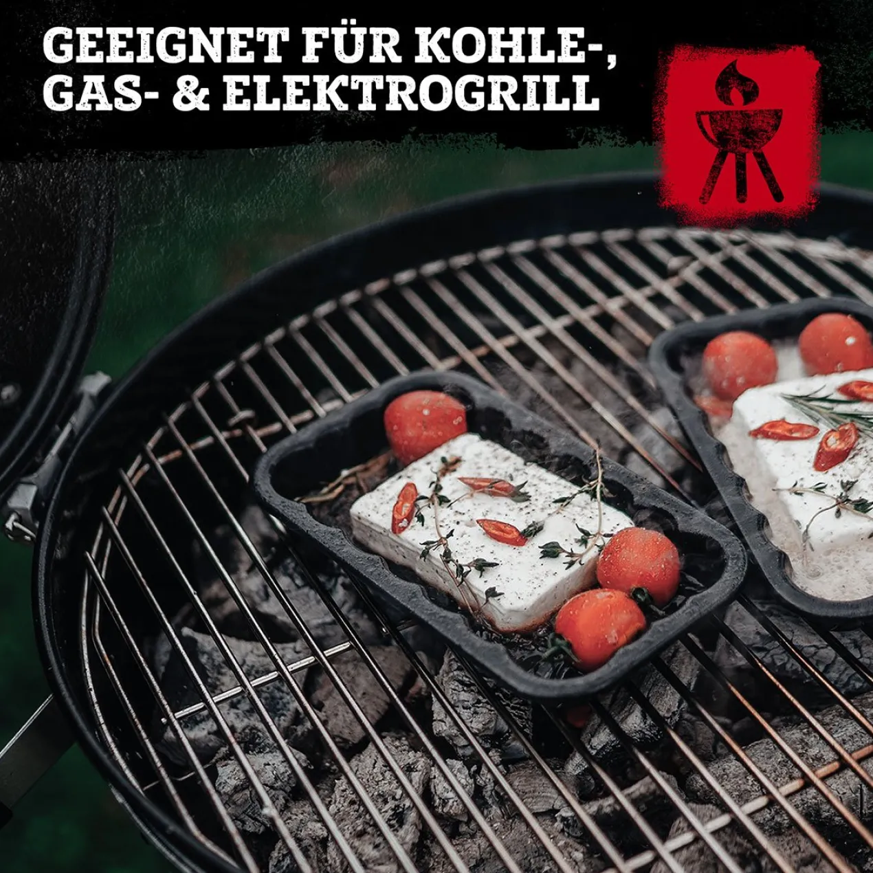 Grillschale Emaille, 21x12cm