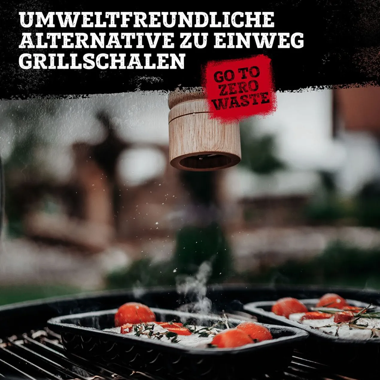 Grillschale Emaille, 21x12cm, 2 Stück