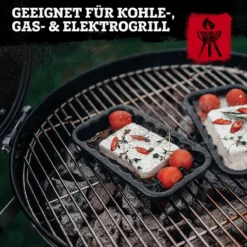 Grillschale Emaille, 21x12cm, 2 Stück