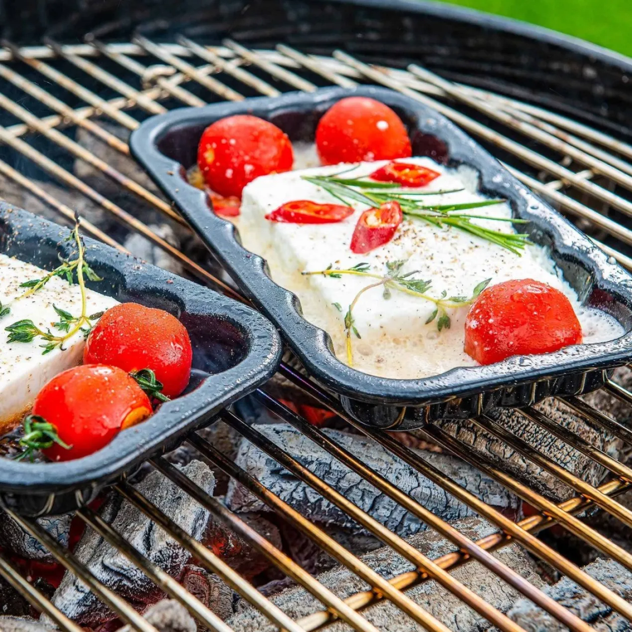 Grillschale Emaille, 21x12cm, 2 Stück
