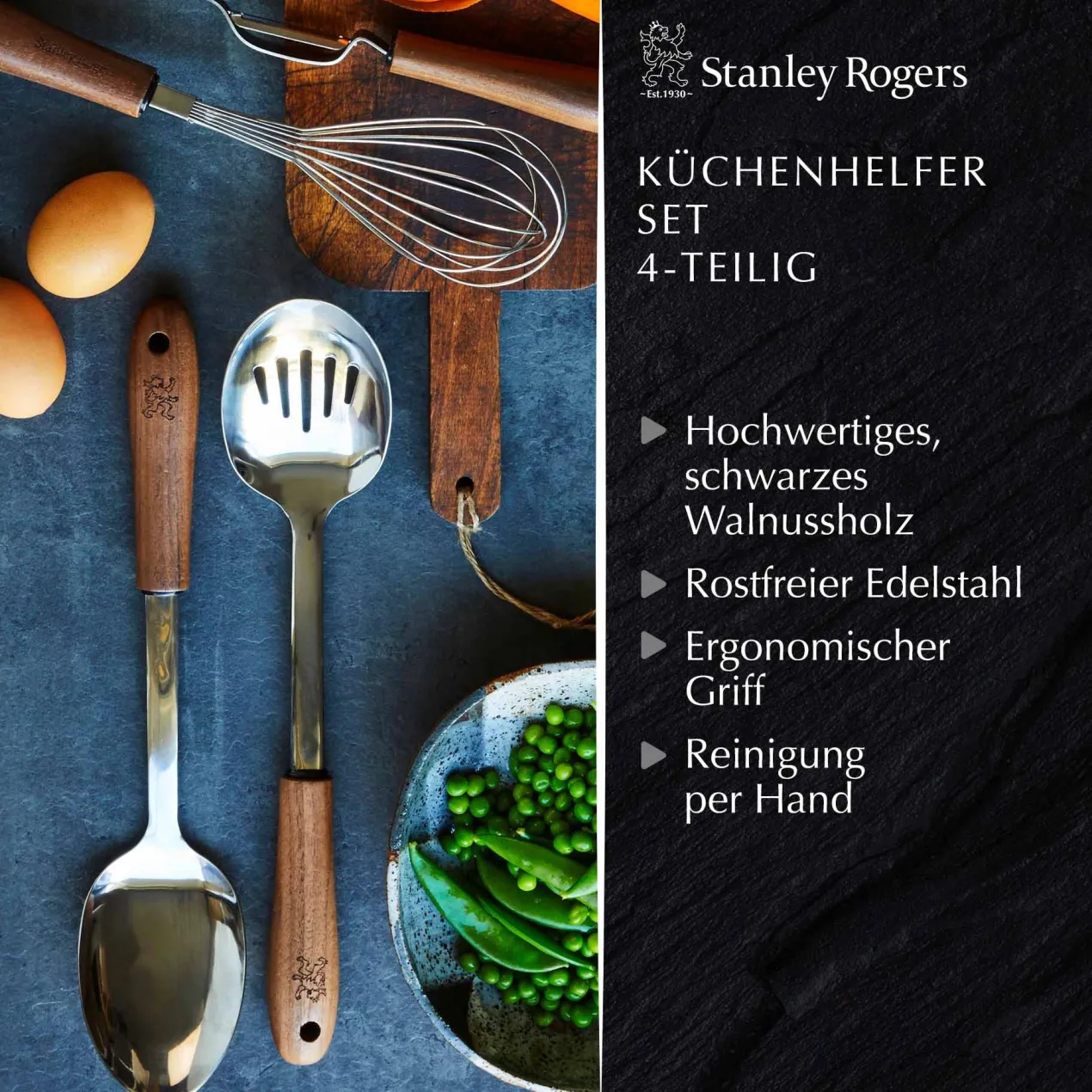 Küchenhelfer-Set "Black Walnut", 4-teilig