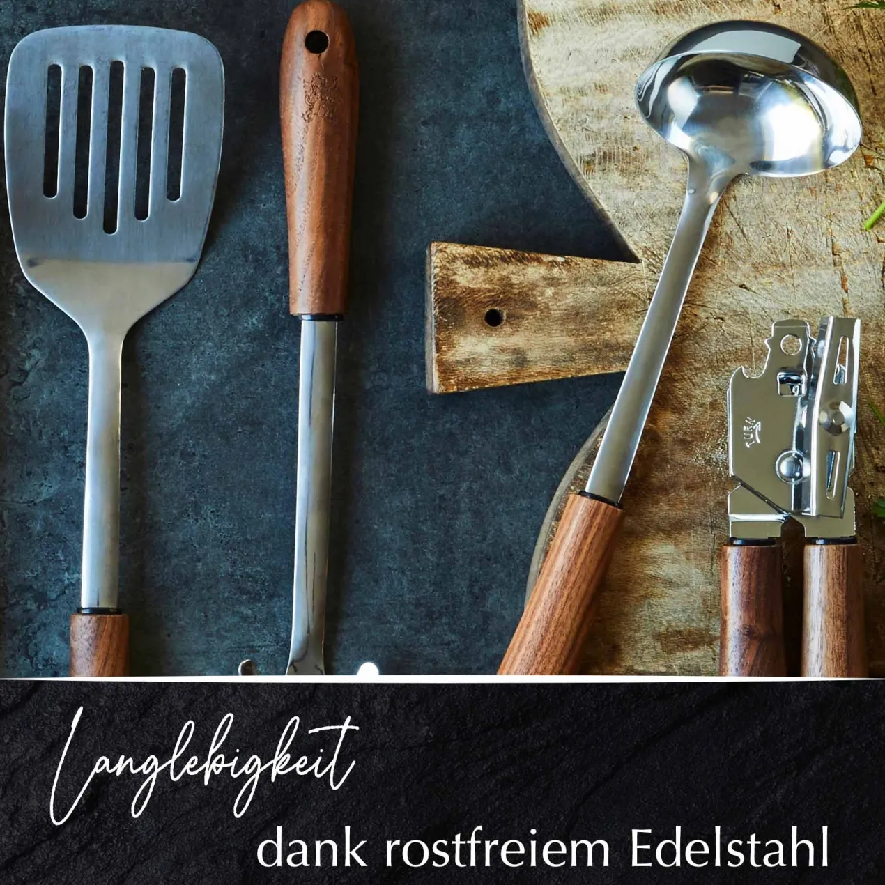 Küchenhelfer-Set "Black Walnut", 4-teilig