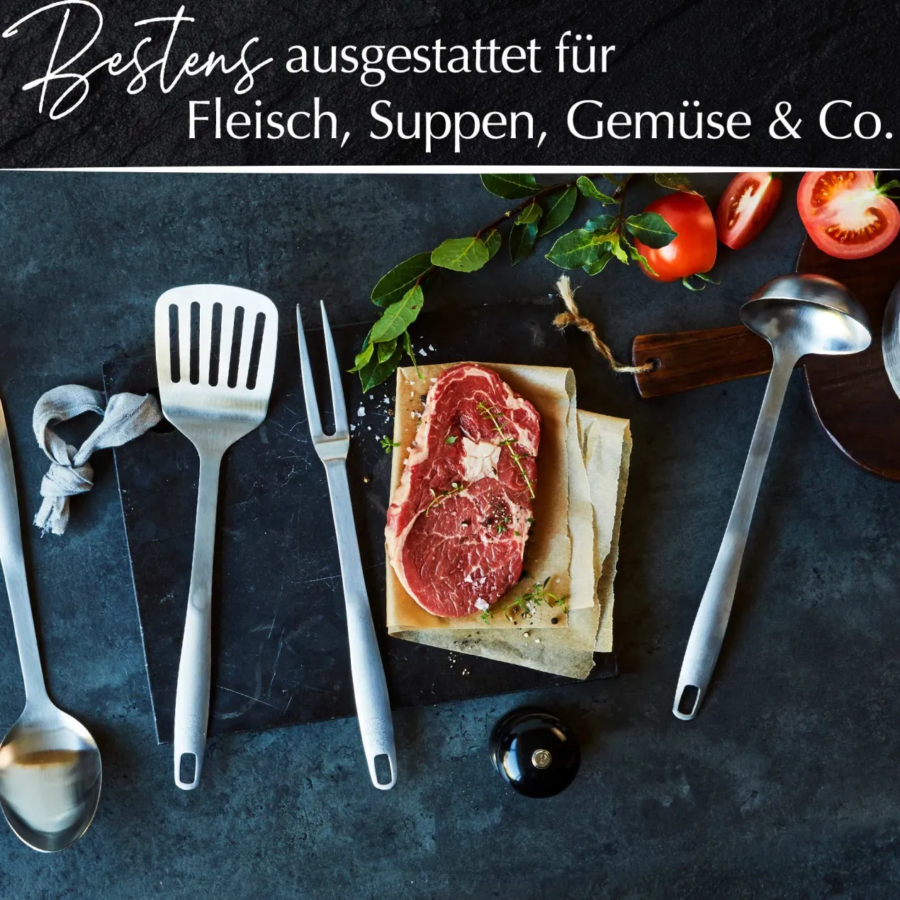 Küchenhelfer-Set "Satin", 6-teilig