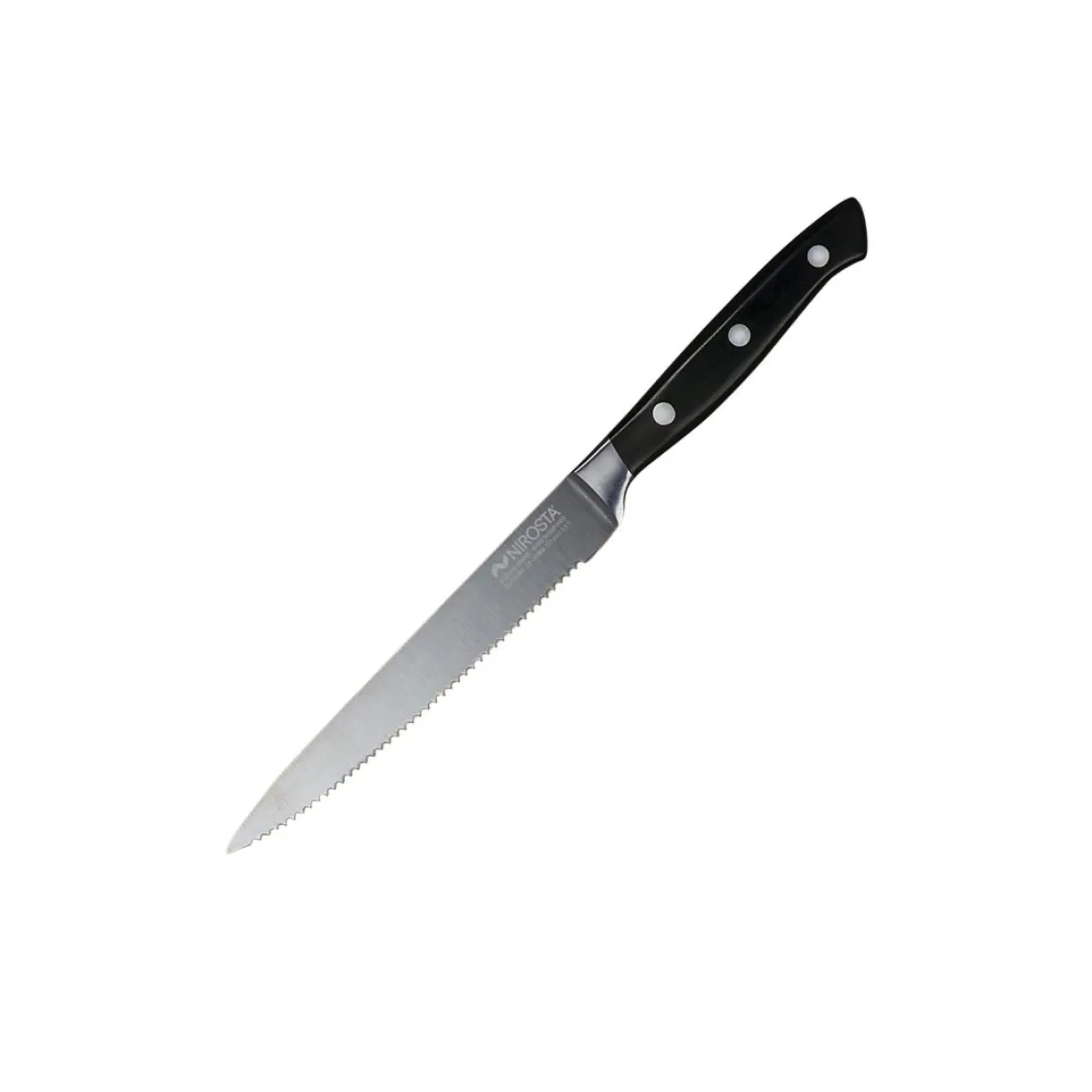 Küchenmesser gezahnt Trinity, 14cm Edelstahl-Klinge