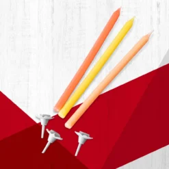 Kerzen inkl. Halter, 10,5 cm, 12Stk