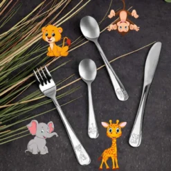 Kinderbesteck Set "Safari", 4-teilig