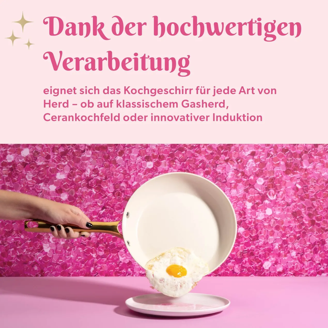 Kochgeschirr-Set, pink, 8-teilig