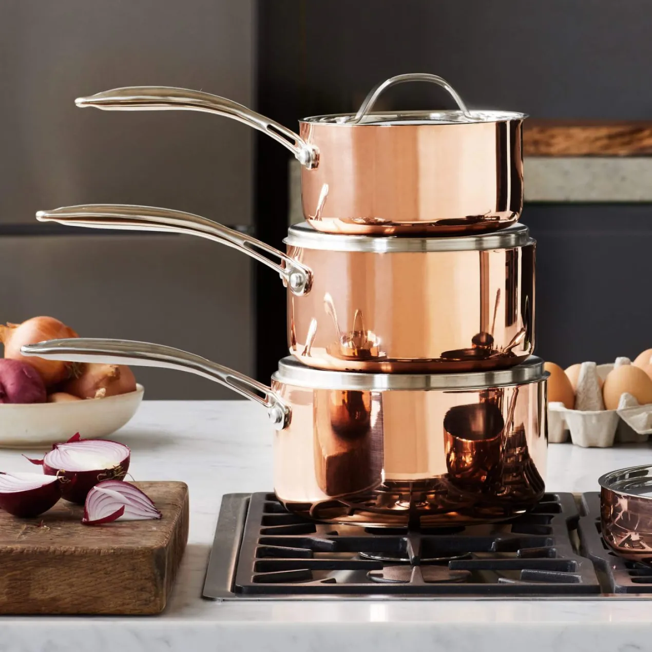 Kochtopf mit Deckel Copper Tri-Ply, 2,5l, Edelstahl