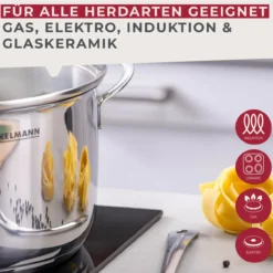 Kochtopf mit Deckel Lara, Ø24cm, Edelstahl