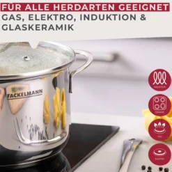 Kochtopf mit Deckel Lara, Ø20cm, 3L, Edelstahl
