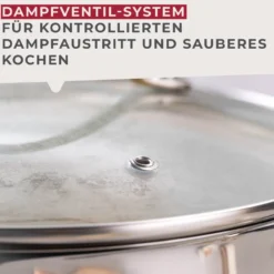 Kochtopf mit Deckel Lara, Ø20cm, 2,5L, Edelstahl
