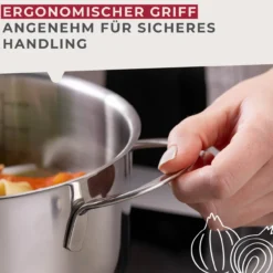 Kochtopf mit Deckel Lara, Ø20cm, 2,5L, Edelstahl