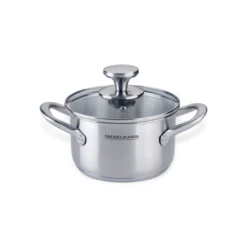Kochtopf mit Deckel Ovalgriff, Ø16cm, Edelstahl