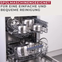 Kochtopf mit Deckel Ovalgriff, Ø16cm, Edelstahl