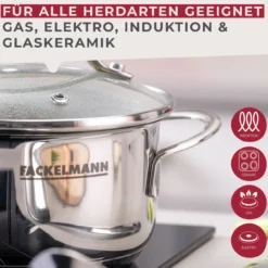 Kochtopf mit Glasdeckel Lara, Ø14cm