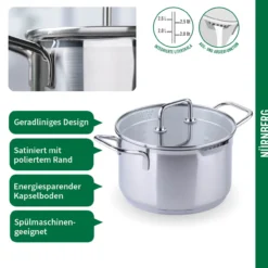 Kochtopf mit Glasdeckel Nürnberg, Ø20cm