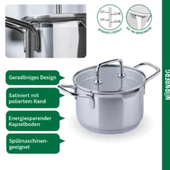 Kochtopf mit Glasdeckel Nürnberg, Ø16cm