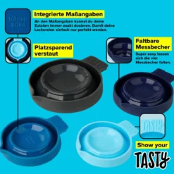 Messbecher faltbar, 4-teilig, Silikon