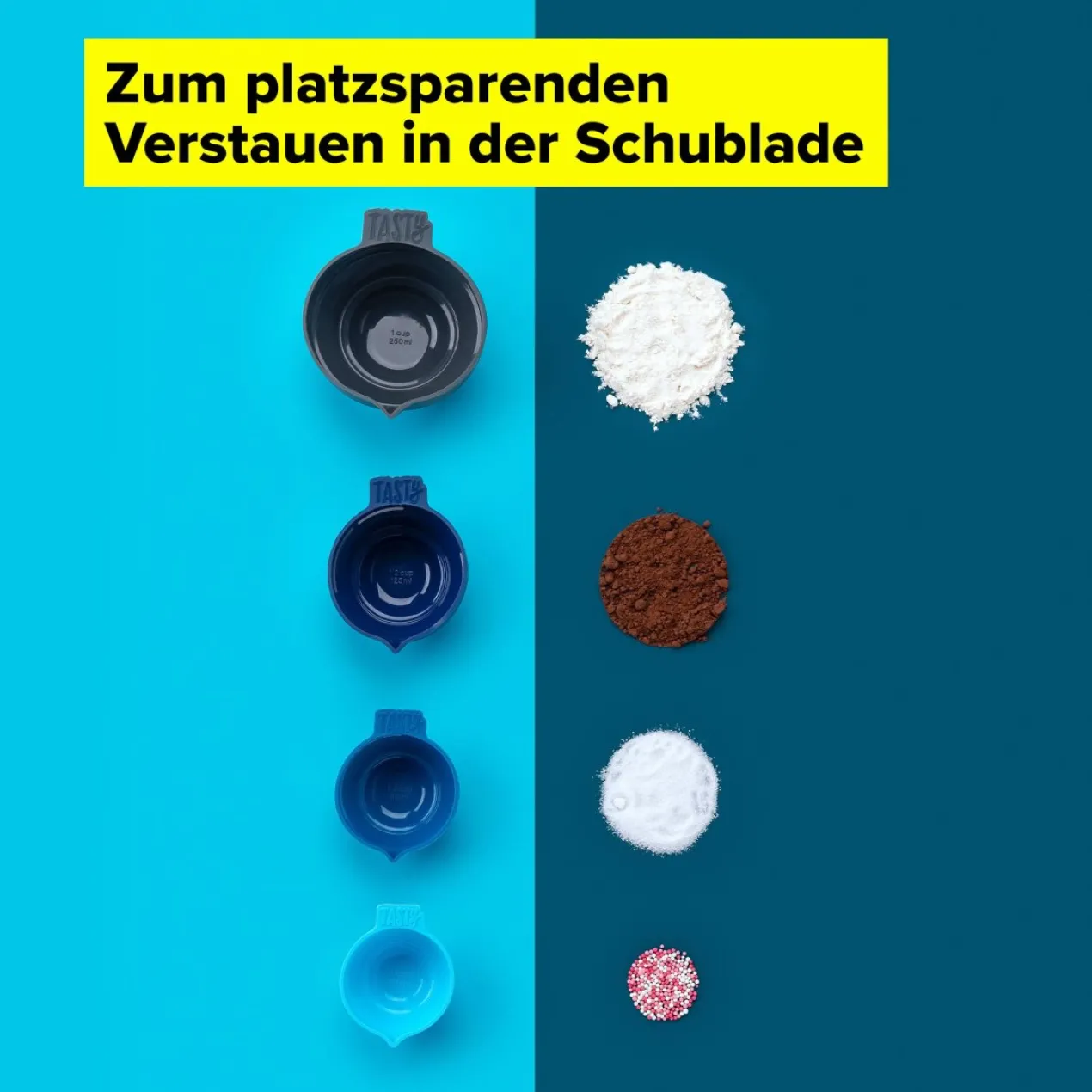 Messbecher faltbar, 4-teilig, Silikon