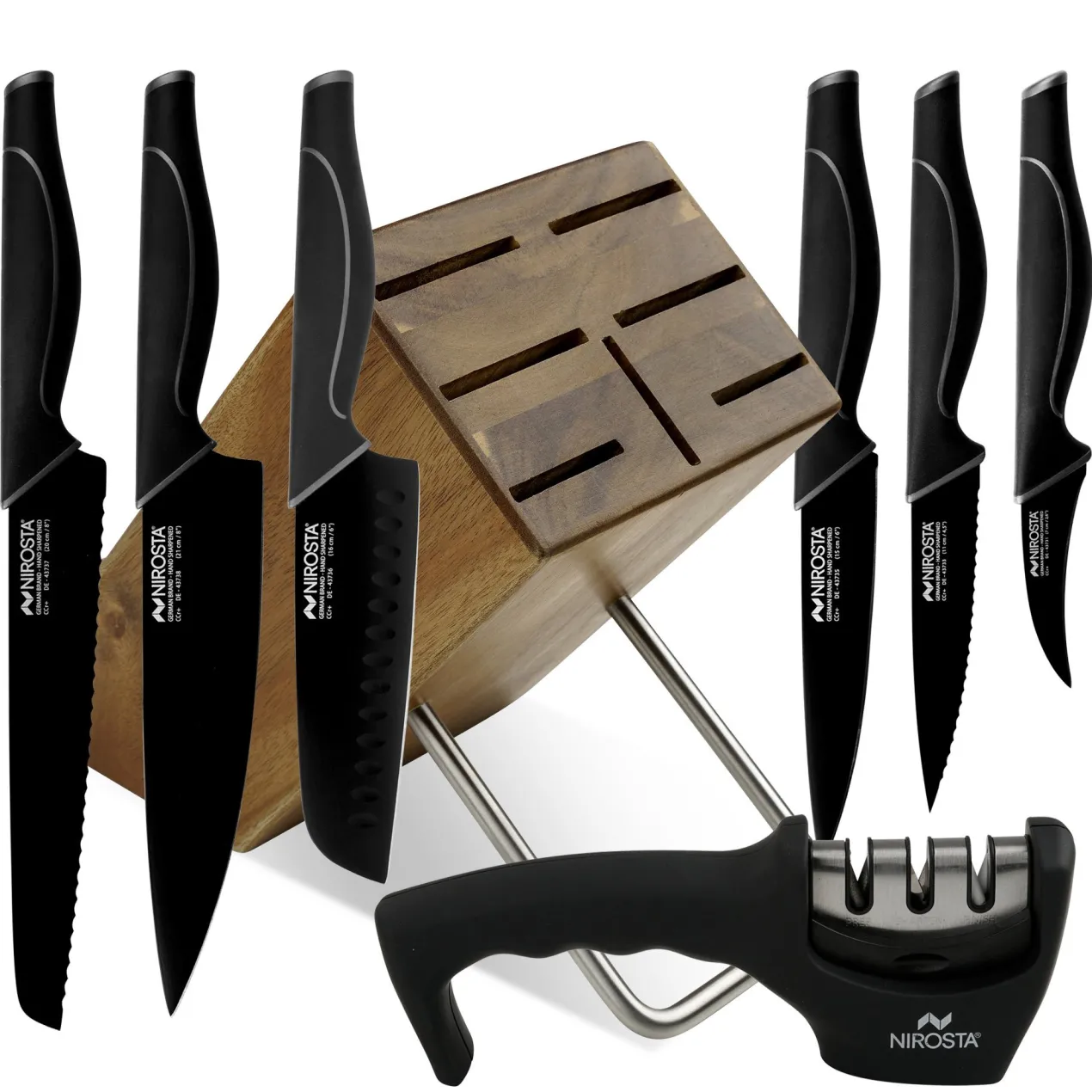 Messerblock-Set inkl. Messerschärfer Wave, 8-teilig