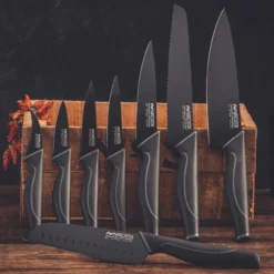 Messerblock-Set inkl. Messerschärfer Wave, 8-teilig