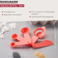 Messlöffel-Set Mini Cooking, rosa, 5-tlg,