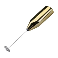 Milchaufschäumer Gold mit Batterie
