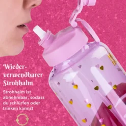 Motivations-Trinkflasche Lila, 2L