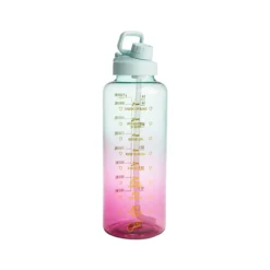 Motivations-Trinkflasche Pink/Blau, 2L