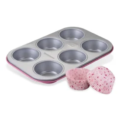 Muffinform 6er mit 50 Papierbackförmchen