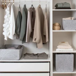Organize your closet Aufbewahrungsbox, 25x35x20 cm, Filz, grau