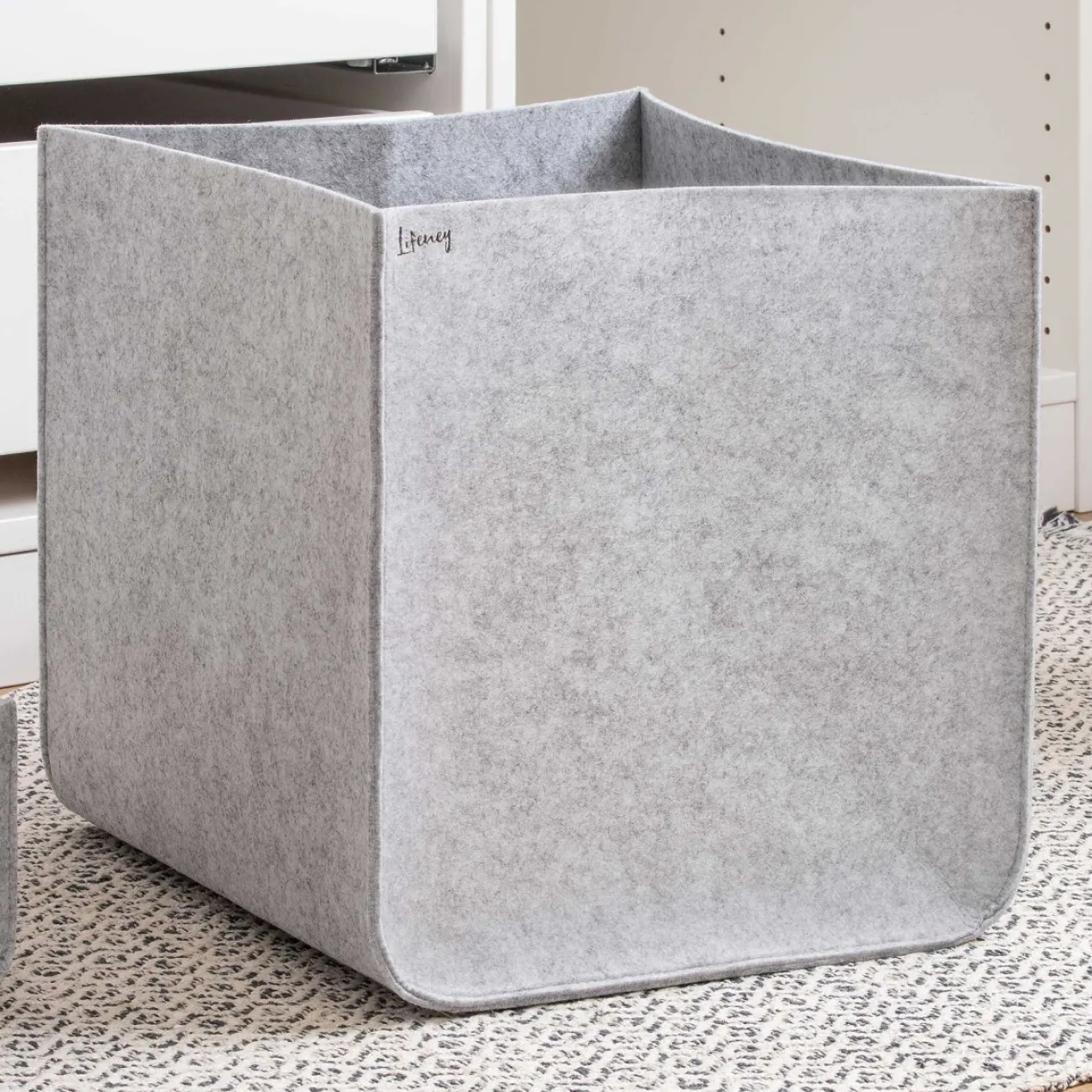 Organize your closet Aufbewahrungsbox, 33x33x33 cm, Filz, grau