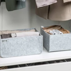 Organize your closet Schubladenorganizer, 8er Set, Filz, grau