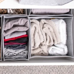 Organize your closet Schubladenorganizer, 2er Set, Filz, grau