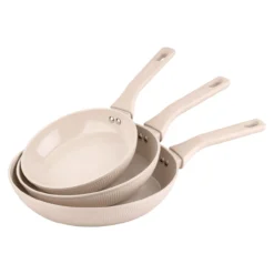 Pamela Reif Bratpfannen-Set, Keramik, Soft-Touch-Griff, 3-tlg.