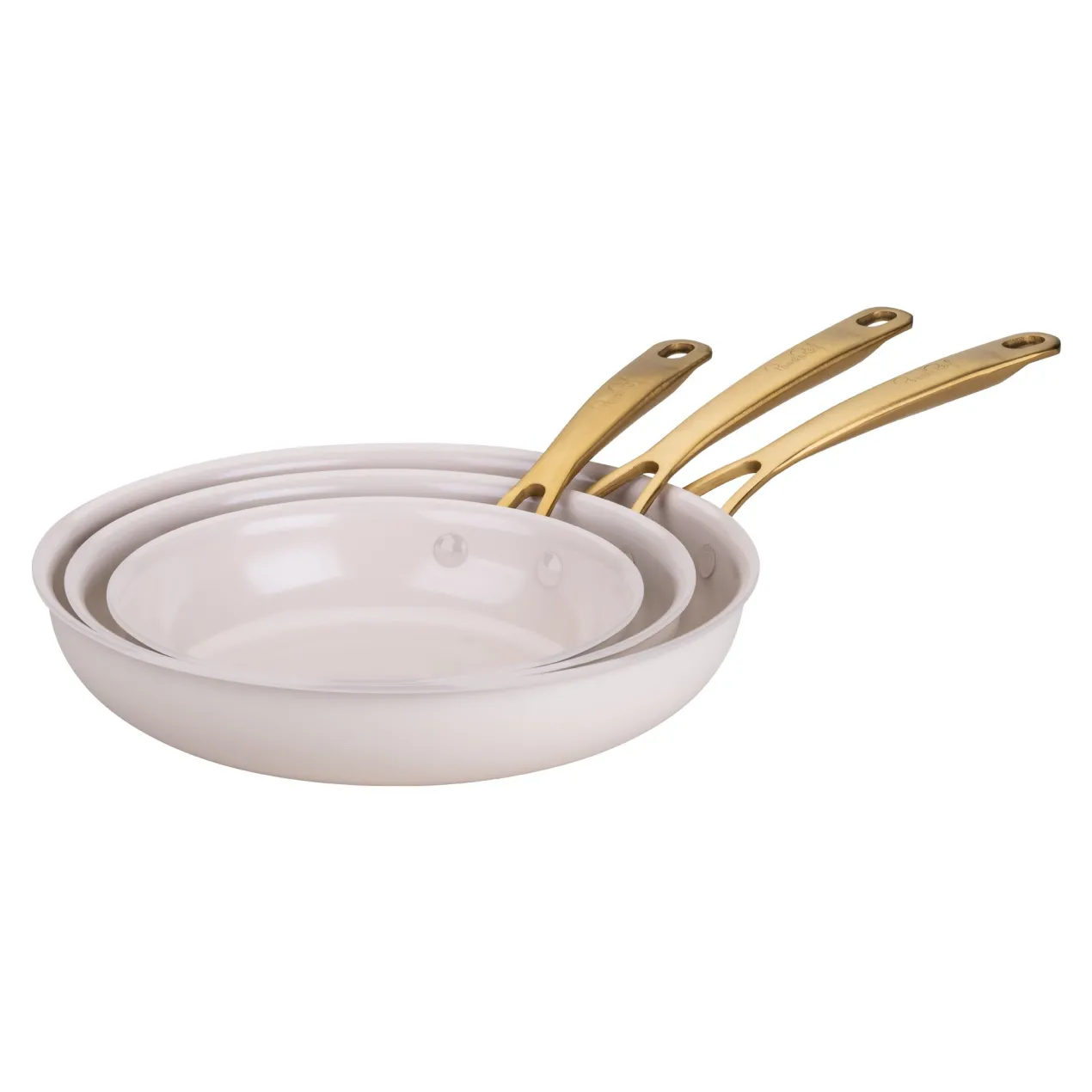 Pamela Reif Bratpfannen-Set Signature, Keramik, Gold-Griff, Ø20+24+28cm – 20% Rabatt mit Code: COOK20