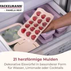 Pamela Reif Eiswürfelform Herzen, Silikon, rosa