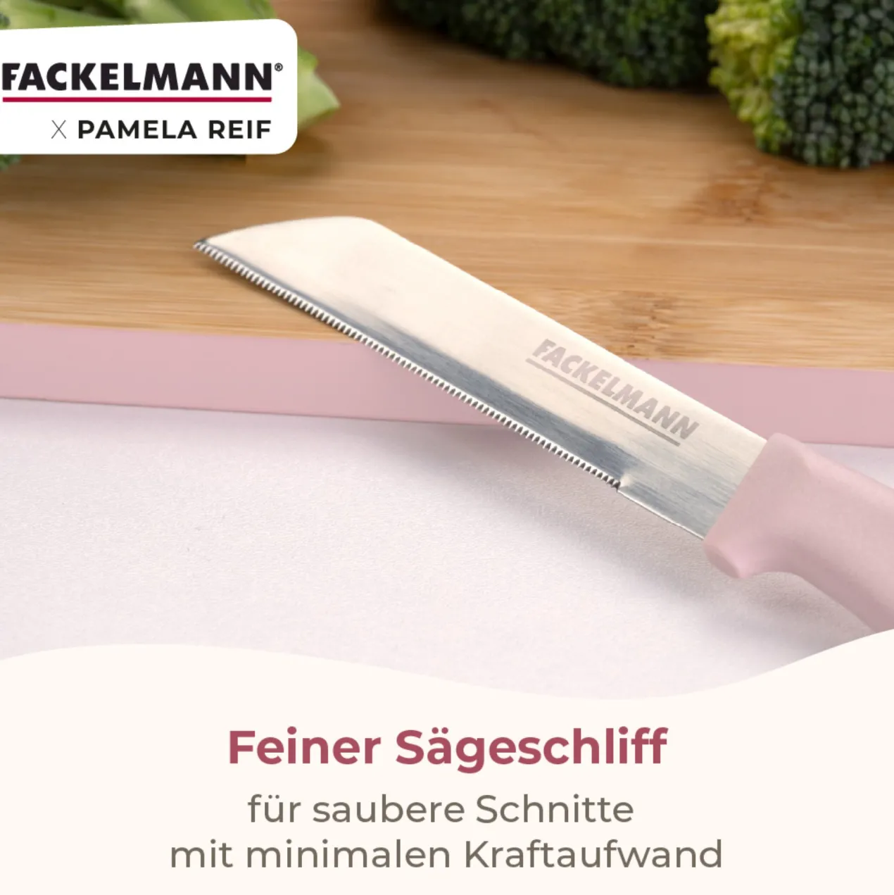 Pamela Reif Gemüsemesser, rosa, 12cm Klinge