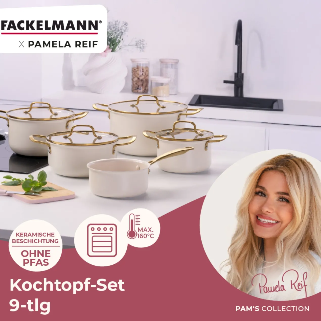 Pamela Reif Kochgeschirr-Set Signature, 9-teilig – 20% Rabatt mit Code: COOK20